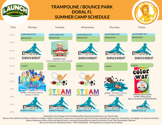 Camp Schedule