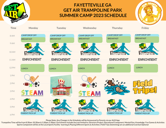 Our Camp Schedule