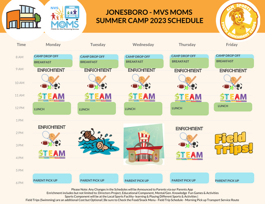 Camp Schedule