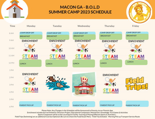 Camp Schedule