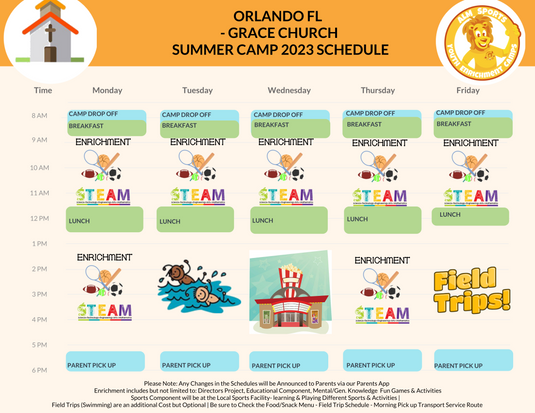 Camp Schedule