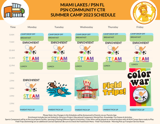 Camp Schedule