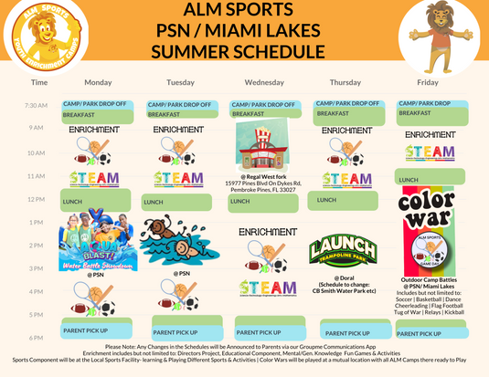 Camp Schedule